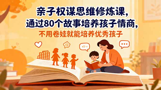 亲子权谋思维修炼课，通过80个故事培养孩子情商,不用卷娃就能培养优秀孩子-资源宝库