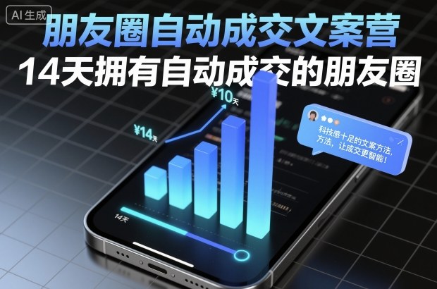 朋友圈自动成交文案营，14天拥有自动成交的朋友圈-资源宝库