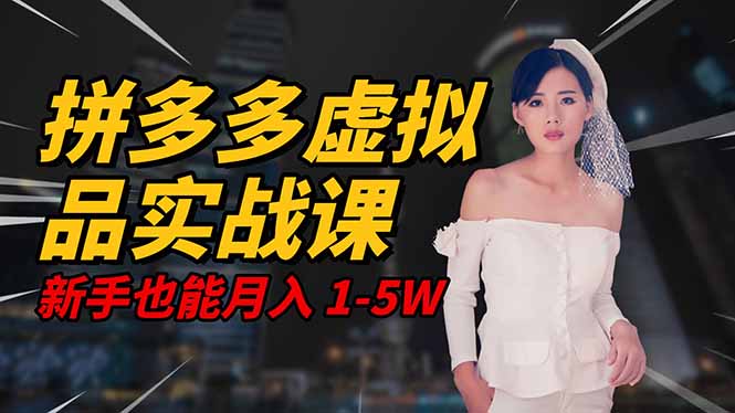 2025 拼多多虚拟品系统实战课,轻资产项目,可矩阵开工作室,新手也能…-资源宝库