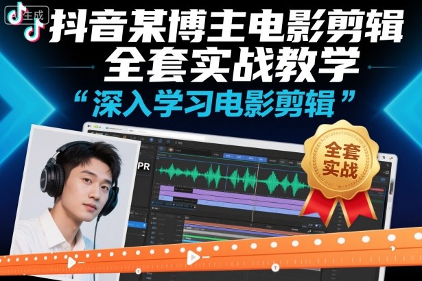 抖音某博主电影剪辑全套实战教学，深入学习电影剪辑-资源宝库