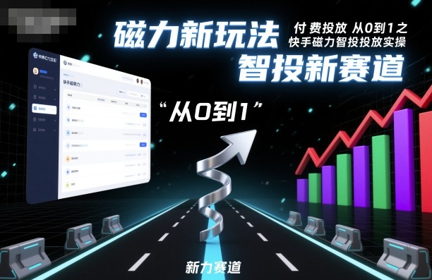 ⁤‍⁤⁢​⁤‬⁤‌​⁢⁣‍‬⁤⁣‬​​⁤‬⁣‬⁤‬‍‍​⁢​‬⁡⁢⁣⁢​‍​⁤‬‬‌⁣付费投放从0到1之快手磁力智投投放实操，磁力新玩法，智投新赛道-资源宝库