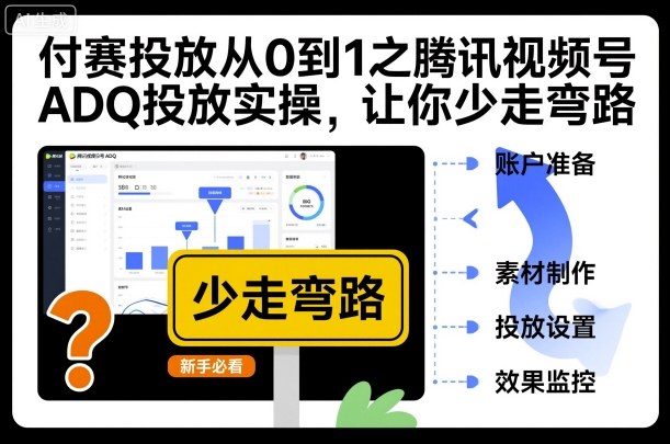 付赛投放从0到1之腾讯视频号ADQ投放实操，让你少走弯路-资源宝库