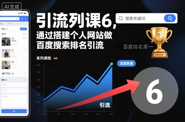 引流系列课6,通过搭建个人网站做百度搜索排名引流-资源宝库
