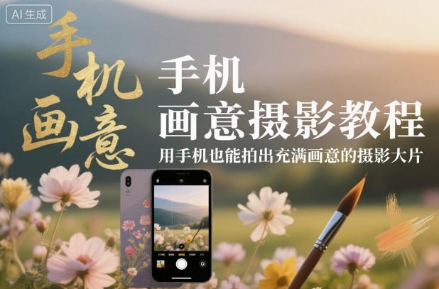 手机画意摄影教程,用手机也能拍出充满画意的摄影大片-资源宝库