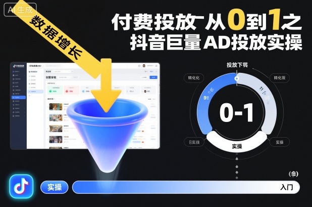 付费投放从0到1之抖音巨量AD投放实操-资源宝库