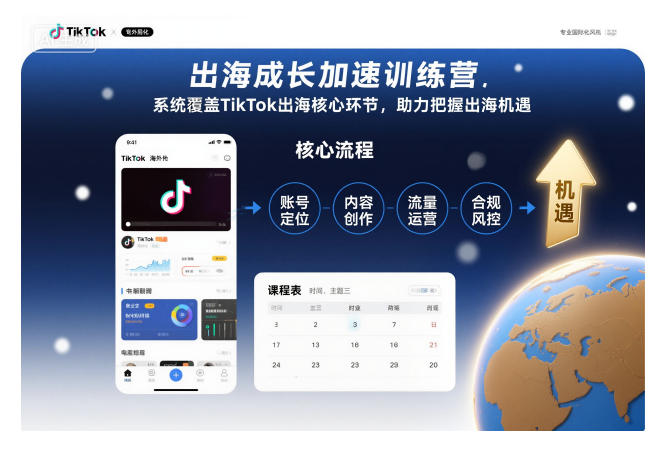 出海成长加速训练营,系统覆盖TikTok出海核心环节,助力把握出海机遇(更新)-资源宝库