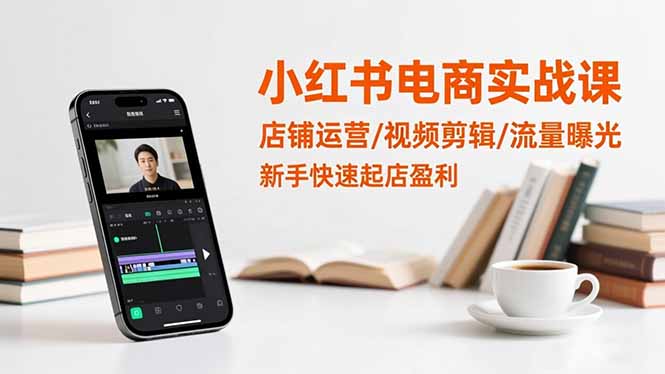 小红书电商实战课:店铺运营/视频剪辑/流量曝光,新手快速起店盈利-资源宝库