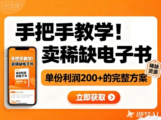 手把手教学！在小红书卖稀缺电子书，单份利润2张+的完整方案-资源宝库