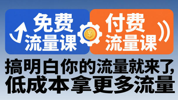 拼多多免费流量课+付费流量课，搞明白你的流量就来了，低成本拿更多流量-资源宝库