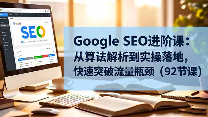 Google SEO进阶课：从算法解析到实操落地，快速突破流量瓶颈(92节课-资源宝库
