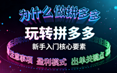新手小白如何做拼多多-资源宝库