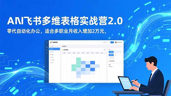 AI+飞书多维表格实战营2.0：零代码自动化办公，适合多职业月收入增加2万元-资源宝库