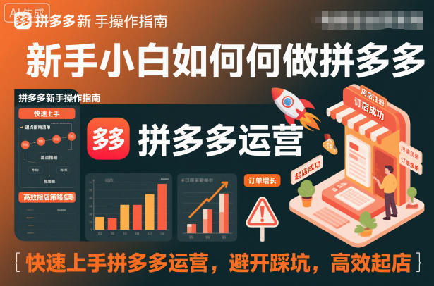 新手小白如何做拼多多，快速上手拼多多运营，避开踩坑，高效起店-资源宝库