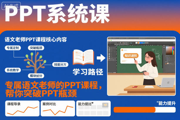 PPT系统课,专属语文老师的PPT课程,帮你突破PPT瓶颈-资源宝库