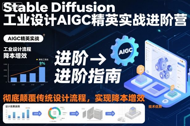Stable Diffusion工业设计AIGC精英实战进阶营,彻底颠覆传统设计流程,实现降本增效-资源宝库