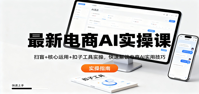 最新电商AI实操课:扫盲+核心运用+扣子工具实操,快速解锁电商AI实用技巧-资源宝库