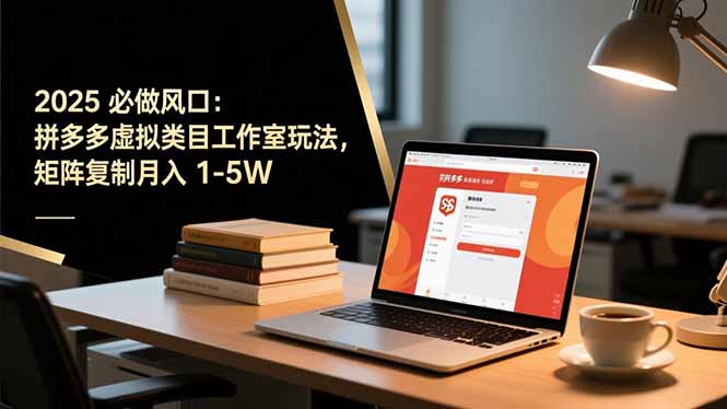 2025 必做风口：拼多多虚拟类目工作室玩法，矩阵复制月入 1-5W-资源宝库