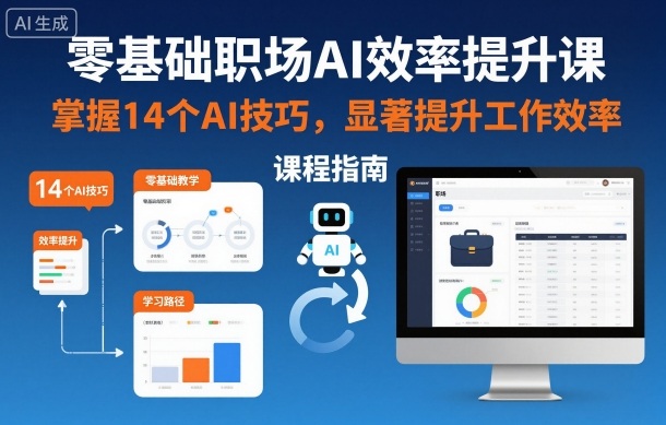 零基础职场AI效率提升课,掌握14个AI技巧,显著提升工作效率-资源宝库