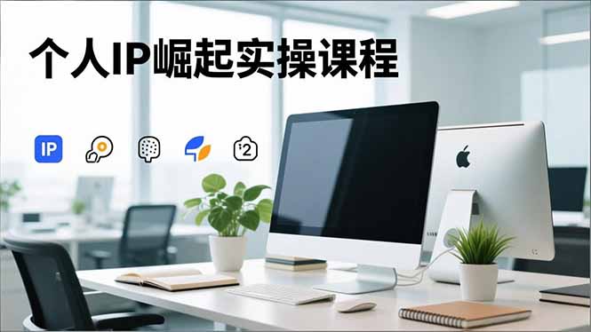 个人IP崛起实操课程，IP思维塑造+赛道精准调研+账号高变现搭建+内容创作-资源宝库