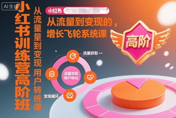 小红书训练营高阶班，从流量到变现的增长飞轮系统课-资源宝库