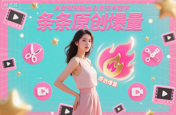 美女视频搬运去重技术教学，条条原创爆量-资源宝库