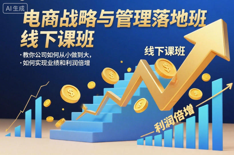 电商战略与管理落地班线下课,教你公司如何从小做到大,如何实现业绩和利润倍增【录音】-资源宝库
