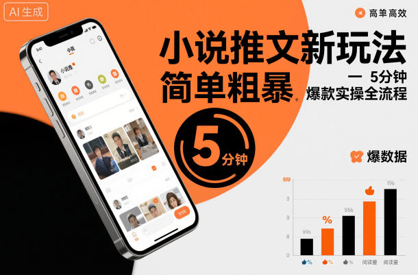 小说推文新玩法，简单粗爆，5分种一个爆款实操全流程-资源宝库