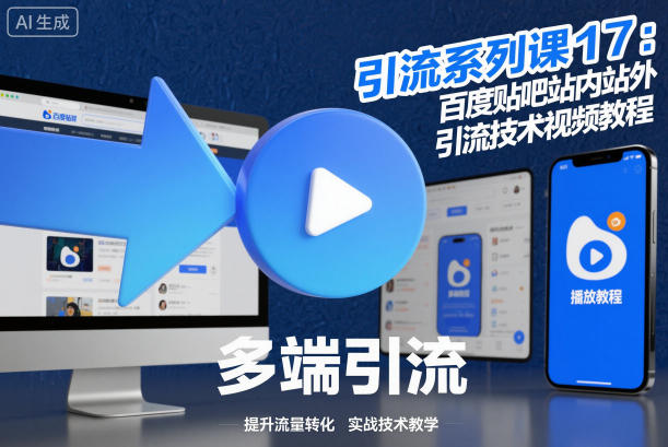 引流系列课17：百度贴吧站内站外引流技术视频教程-资源宝库