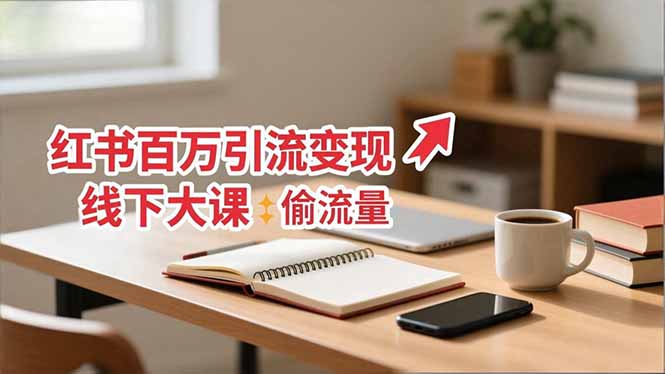 小红书百万引流变现-11月线下大课:分享从0到百万引流路径,手把手教偷流量、拿结果-资源宝库