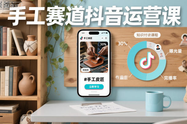 手工赛道抖音运营课，手工赛道流量运营-资源宝库