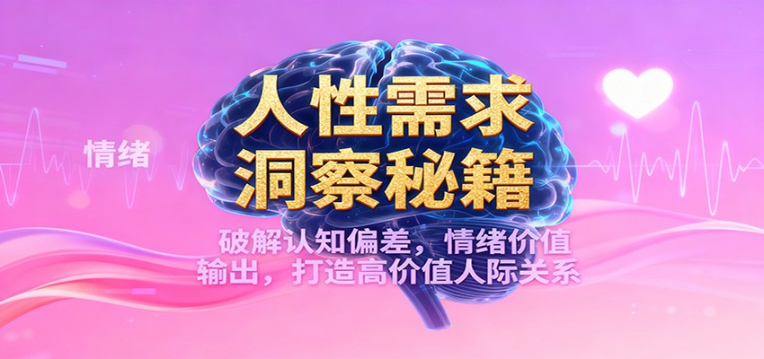 人性需求洞察秘籍，破解认知偏差，情绪价值输出，打造高价值人际关系-资源宝库