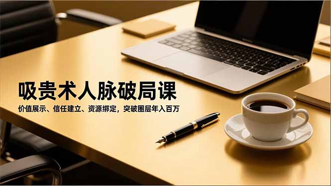 吸贵术人脉破局课，价值展示、信任建立、资源绑定，突破圈层年入百万-资源宝库