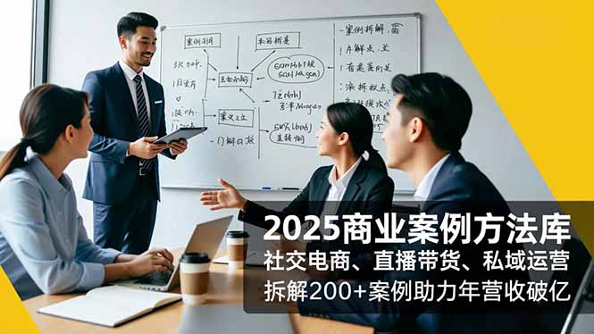 2025商业案例方法库，社交电商、直播带货、私域运营，拆解200+案例助力年营收破亿-资源宝库