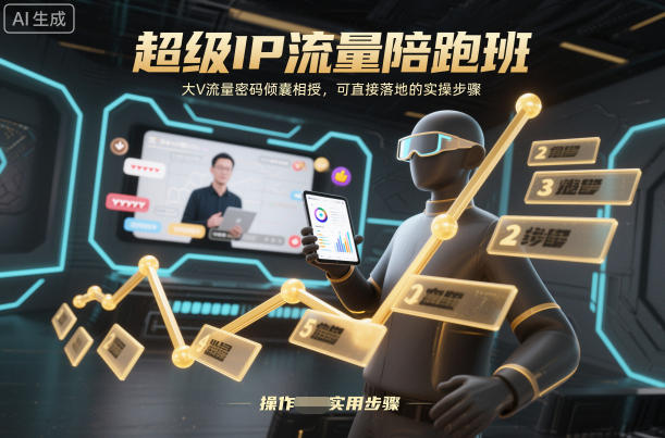 超级IP流量陪跑班,大V流量密码倾囊相授,可直接落地的实操步骤-资源宝库