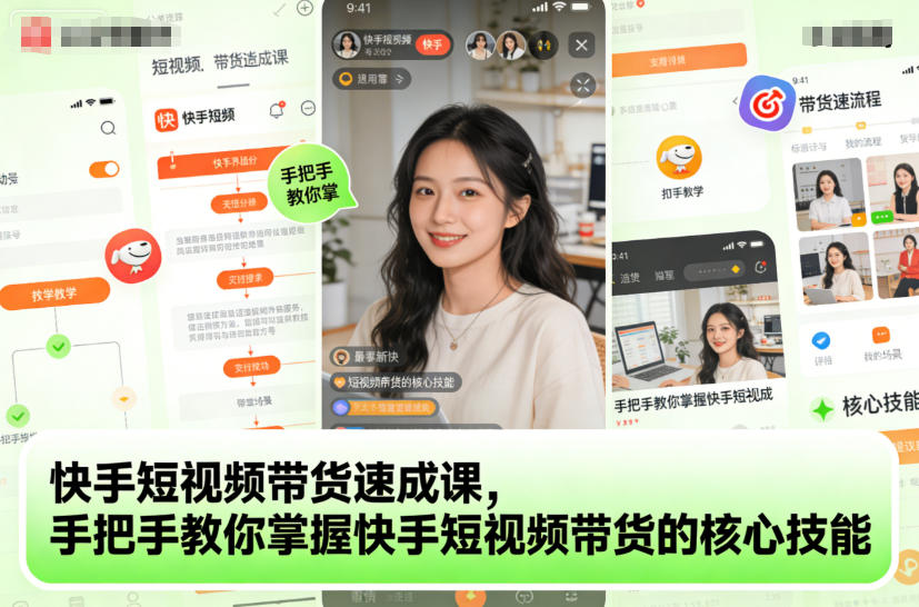 快手短视频带货速成课，手把手教你掌握快手短视频带货的核心技能-资源宝库