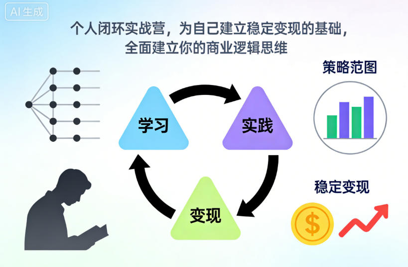 个人闭环实战营,为自己建立稳定变现的基础,全面建立你的商业逻辑思维-资源宝库