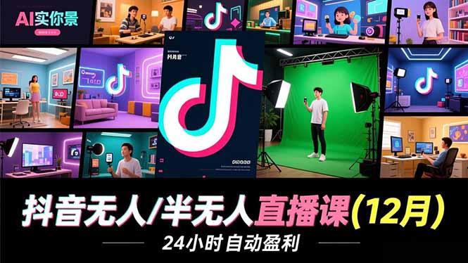 抖音无人/半无人直播课(12月-资源宝库