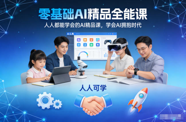 零基础AI精品全能课,人人都能学会的AI精品课,学会AI拥抱时代-资源宝库
