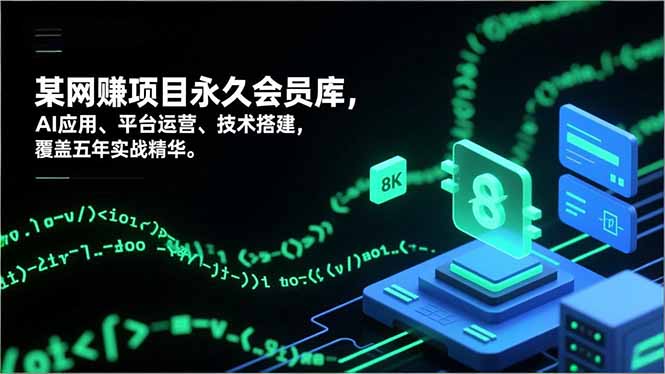 网赚项目永久会员库,AI应用、平台运营、技术搭建,覆盖五年实战精华-资源宝库
