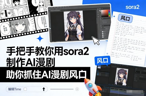 手把手教你用sora2制作AI漫剧,助你抓住AI漫剧风口-资源宝库