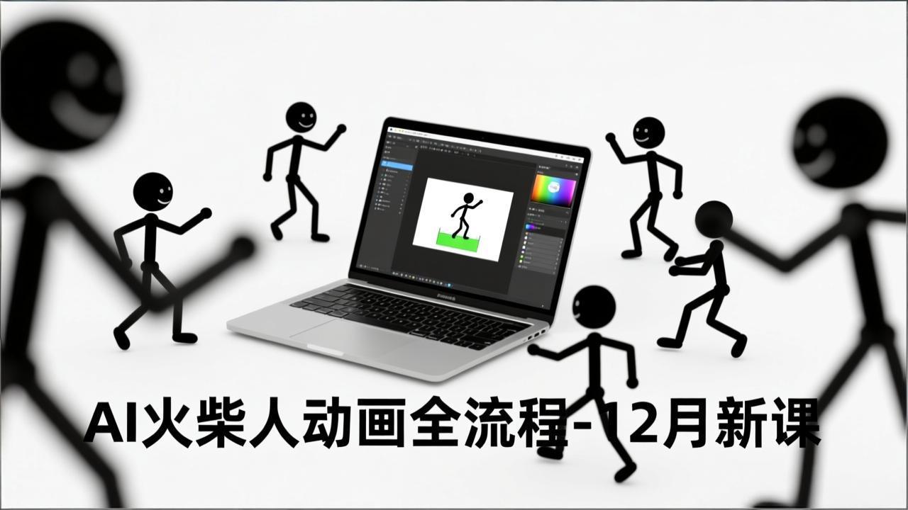 AI火柴人动画全流程-12月新课，文案生成、声音克隆、视频剪辑，零基础快速产出动画-资源宝库