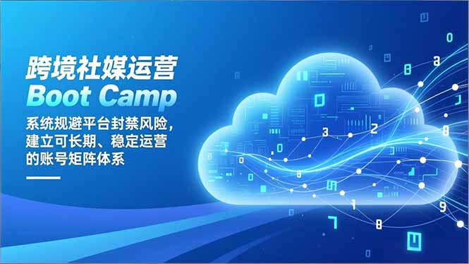 跨境社媒运营Boot Camp:系统规避平台封禁风险,建立可长期、稳定运营的账号矩阵体系-资源宝库