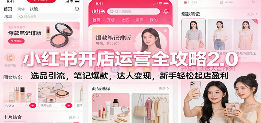 小红书开店运营全攻略2.0:选品引流,笔记爆款,达人变现,新手轻松起店盈利-资源宝库