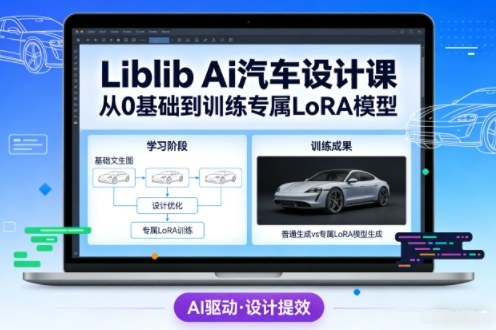 Liblib Ai汽车设计课，从0基础文生图，到教你训练专属设计和风格LoRA模型-资源宝库