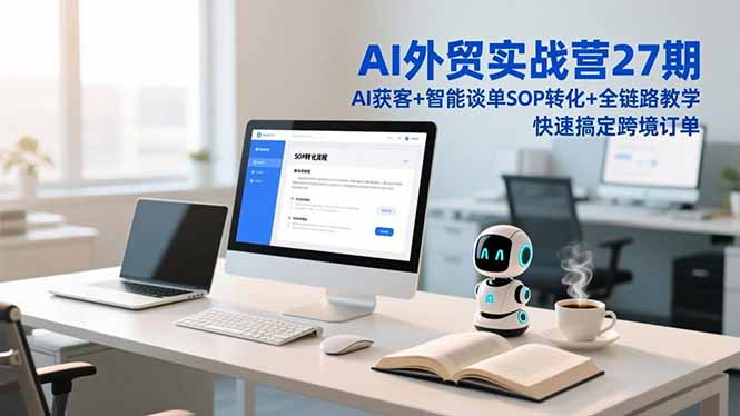 AI外贸实战营27期,AI获客+智能谈单+SOP转化+全链路教学,快速搞定跨境订单-资源宝库
