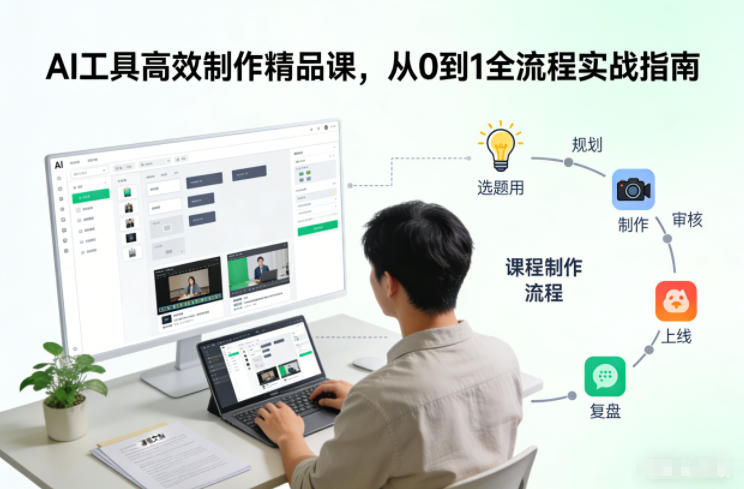 AI工具高效制作精品课，从0到1全流程实战指南-资源宝库