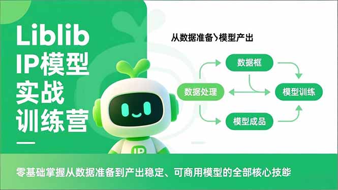 Liblib IP模型实战训练营,零基础掌握从数据准备到产出稳定、可商用模型的全部核心技能-资源宝库