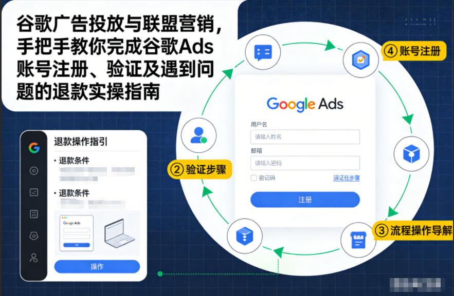 谷歌广告投放与联盟营销,手把手教你完成谷歌Ads账号注册、验证及遇到问题的退款实操指南-资源宝库