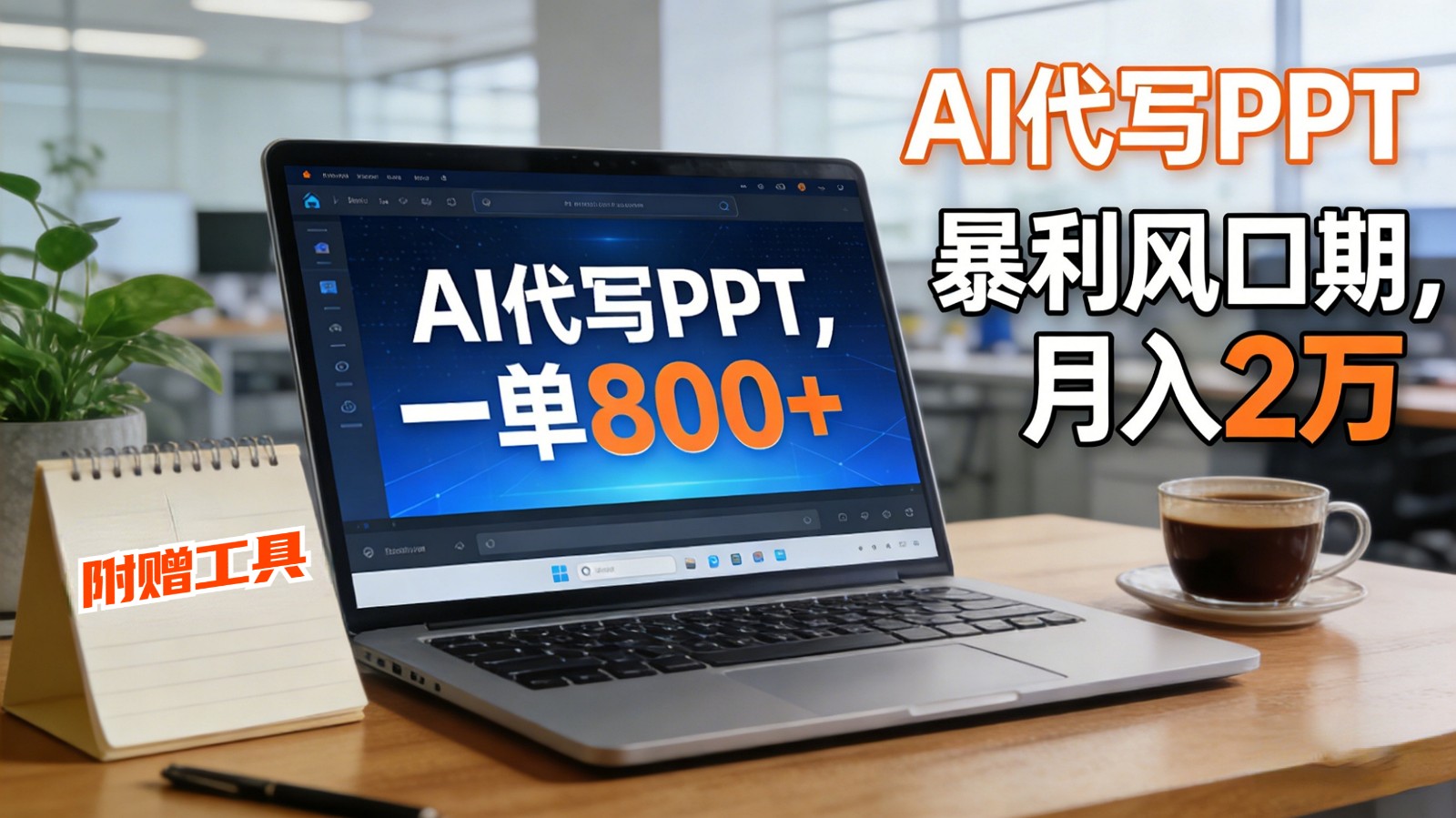 AI 代写做 PPT！一单狂赚 800+，风口期月入 2 万(工具 + 提示词直接送)-资源宝库