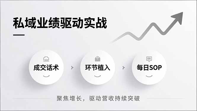 私域业绩驱动实战，成交话术、环节植入、每日SOP，聚焦增长，驱动营收持续突破-资源宝库